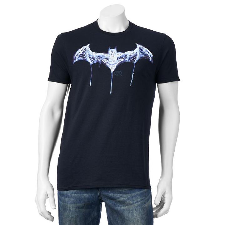Men's Batman Skeleton Tee, Size: Xl, Black