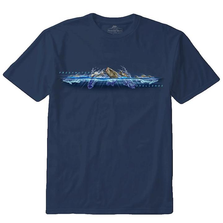 Big & Tall Newport Blue Freshwater Challenge Fishing Tee, Men's, Size: Xl Tall, Blue Other