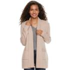 Women's Sonoma Goods For Life&trade; Supersoft Airy Shawl Collar Cardigan, Size: Large, Grey