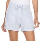 Women's Croft & Barrow&reg; Linen Blend Shorts, Size: Xl, Blue