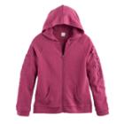 Girls 7-16 Mudd&reg; Zip-up Embellished Hoodie, Size: 10, Pink