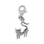 Personal Charm Sterling Silver Cat Charm, Women's, Grey