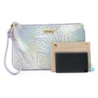 Buxton Tropical Palms Rfid-blocking Smartphone Charging L-zip Wristlet, Women's, Lt Purple