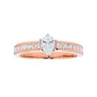 14k Gold Pear Cut 1 Carat T.w. Igl Certified Diamond Engagement Ring, Women's, Size: 7, White