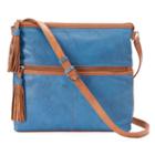 Ili Leather Tassled Crossbody Bag, Women's, Blue