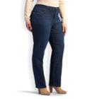 Plus Size Lee Relaxed Straight Leg Jeans, Women's, Size: 24w Short, Dark Blue