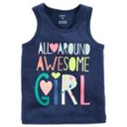 Girls 4-6x Carter's All Around Awesome Girl Tank Top, Size: 4-5, Blue