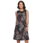 Women's Croft & Barrow&reg; Lace Yoke Dress, Size: Medium, Black