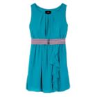 Girls 7-16 Iz Amy Byer Belted Ruffle Dress, Girl's, Size: 7, Med Green