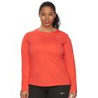 Plus Size Nike Ext Miler Dri-fit Running Tee, Women's, Size: 3xl, Pink Other