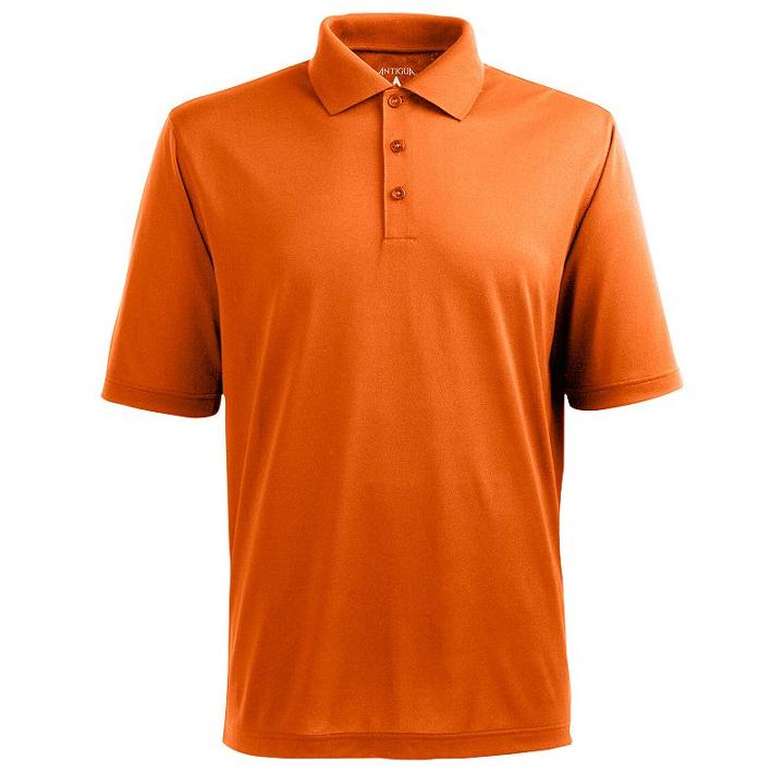Men's Antigua Xtra-lite Desert-dry Solid Performance Polo, Size: Large, Orange