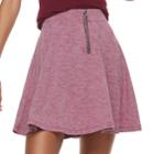 Juniors' So&reg; Zip Front Skater Skirt, Teens, Size: Medium, Purple