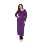 Plus Size White Mark Solid Maxi Dress, Women's, Size: 3xl, Purple