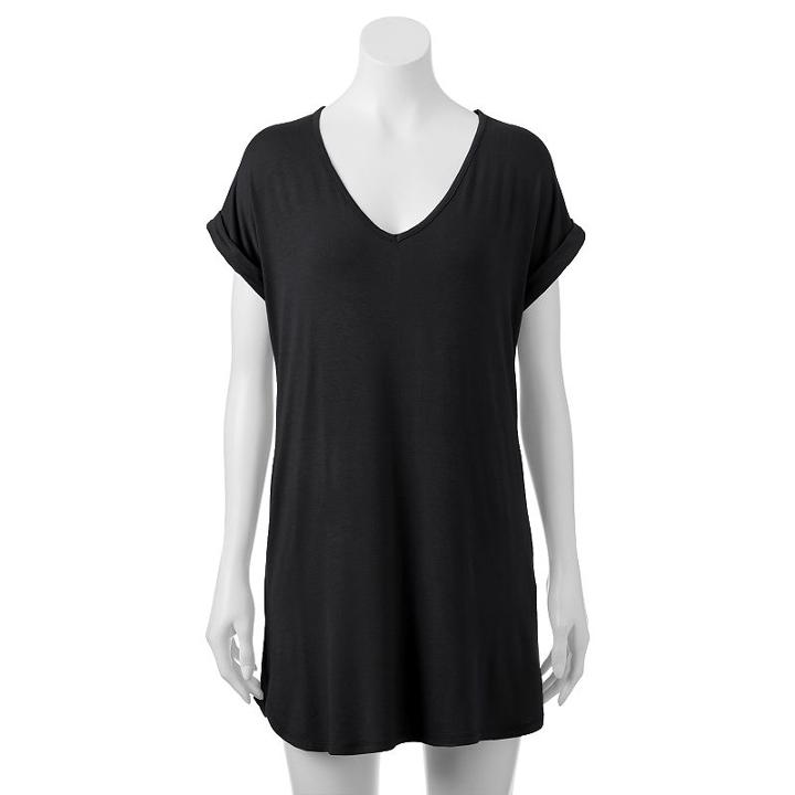 Juniors' Liberty Love T-shirt Shift Dress, Girl's, Size: Large, Black