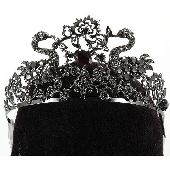 Jeweled Costume Tiara - Adult, Women's, Black