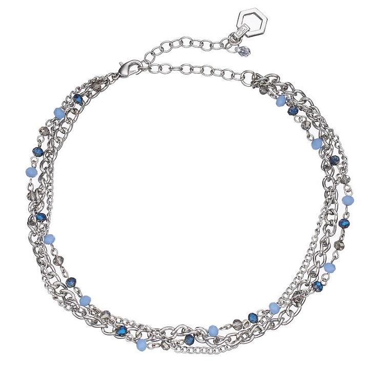 Simply Vera Vera Wang Beaded Multi Strand Choker Necklace, Women's, Blue