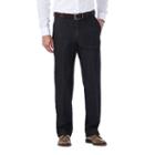 Men's Haggar Flat-front Expandable Waist Stretch Jeans, Size: 38x29, Dark Grey
