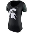 Women's Nike Michigan State Spartans First String Tee, Size: Large, Black
