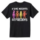 Boys 8-20 Five Nights At Freddy's Pixelated Group Tee, Boy's, Size: Large, Black