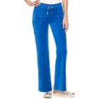 Women's Juicy Couture Bootcut Velour Pants, Size: Small, Blue (navy)