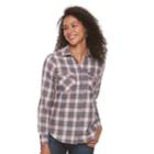 Women's Lee Plaid Floral Shirt, Size: Medium, Natural