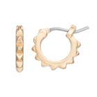 Lc Lauren Conrad Nickel Free Spike Huggie Hoop Earrings, Women's, Gold