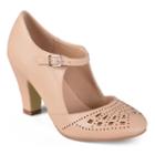 Journee Collection Elsa Women's Mary Jane Heels, Girl's, Size: Medium (8), Beig/green (beig/khaki)