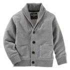 Boys 4-8 Oshkosh B'gosh&reg; French Terry Shawl Collar Cardigan, Boy's, Size: 5, Light Grey