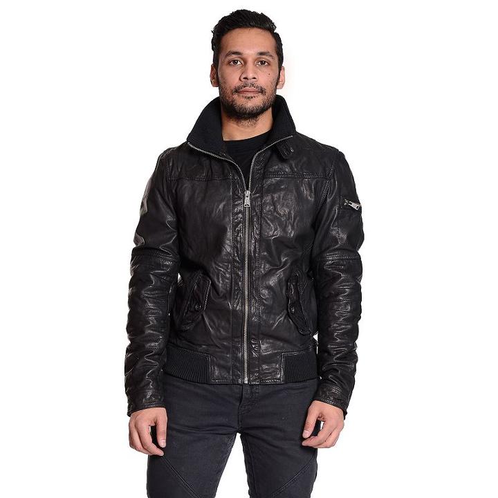 Men's Excelled Leather Bomber Jacket, Size: Xxl, Black