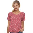 Juniors' So&reg; Dolman Sleeve V-neck Tee, Teens, Size: Medium, Med Pink