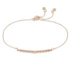 Lc Lauren Conrad Rose Gold Tone Beaded Adjustable Bracelet, Women's, Dark Pink