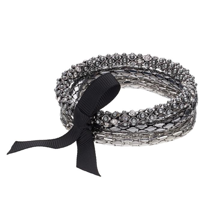 Simply Vera Vera Wang Ribbon Tie Multi Strand Stretch Bracelet, Women's, Grey