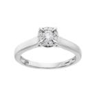Lovemark 10k White Gold 1/3 Carat T.w. Diamond Halo Engagement Ring, Women's, Size: 7