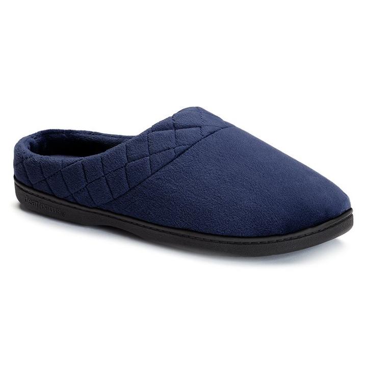 Dearfoams Women's Quilted Velour Clog Slippers, Size: Sm Medium, Blue Other