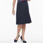 Women's Dana Buchman Crepe Pull-on Skirt, Size: Small, Blue (navy)