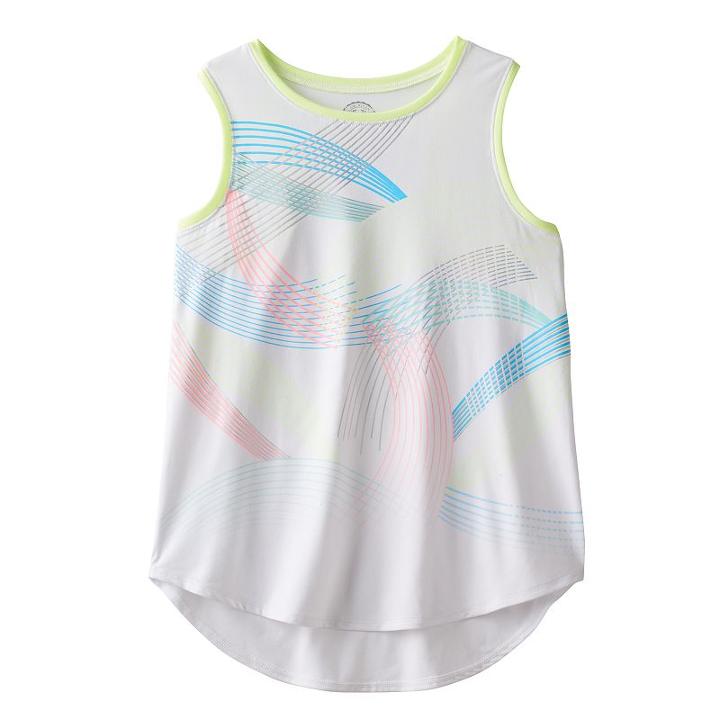 Girls 7-16 & Plus Size So&reg; Contrast Binding Graphic Tank Top, Girl's, Size: 18 1/2, White
