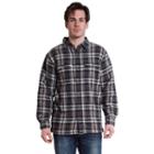 Men's Stanley Plaid Sherpa-lined Flannel Shirt Jacket, Size: Xl, Grey