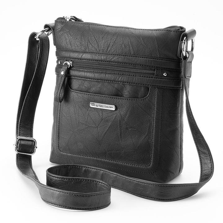 Stone And Company Lydia Leather Crossbody Bag, Women's, Black