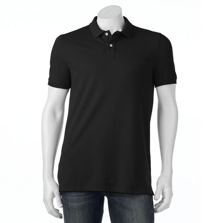 Men's Sonoma Goods For Life&trade; Flexwear Classic-fit Pique Polo, Size: Small, Black