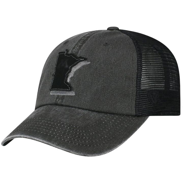 Adult Top Of The World Minnesota Golden Gophers Land Vintage-washed Cap, Men's, Black