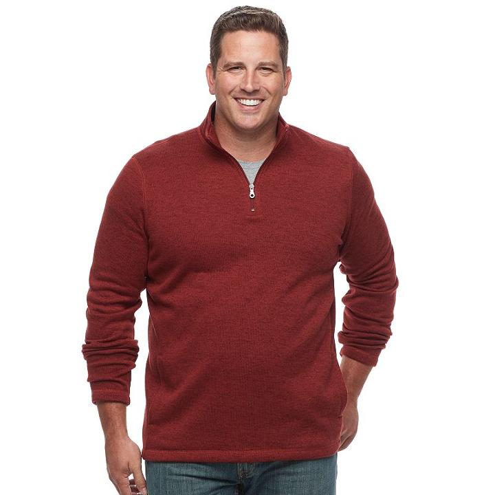 Big & Tall Croft & Barrow&reg; Classic-fit Outdoor Fleece Sweater, Men's, Size: 3xl Tall, Brown