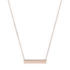 14k Gold 25 Mm Bar Necklace, Women's, Size: 16, Pink
