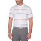 Men's Grand Slam On Course Regular-fit Americana Striped Performance Golf Polo, Size: Xl, White