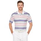 Men's Grand Slam Regular-fit Striped Airflow Stretch Performance Golf Polo, Size: Medium, White