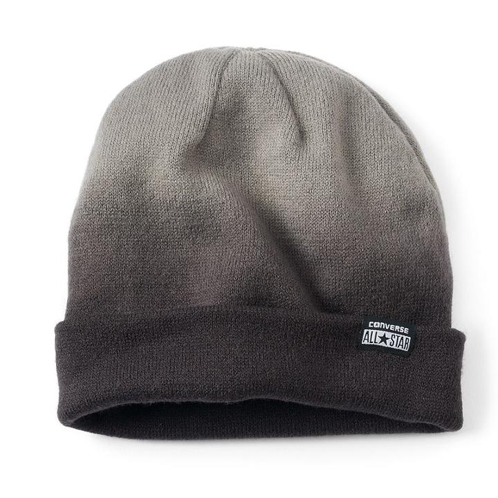 Unisex Converse Ombre Rolled Cuff Beanie, Black