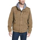 Men's Levi's&reg; Sherpa-lined Hooded Military Trucker Jacket, Size: Xl, Dark Beige