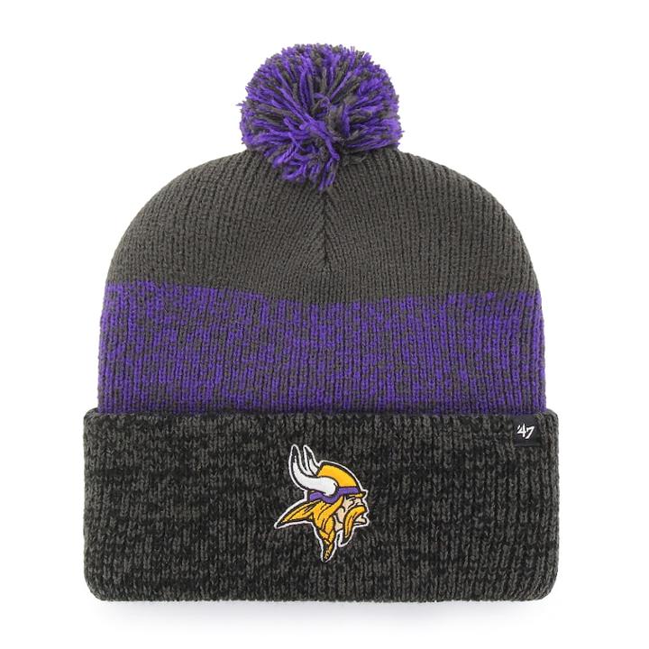 Adult '47 Brand Minnesota Vikings Static Cuff Knit Hat, Men's, Char