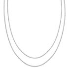 Primrose Sterling Silver Box Chain Necklace Set, Women's, Grey