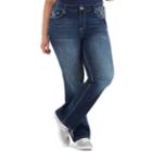 Juniors' Plus Size Amethyst Curvy Baby Bootcut Jeans, Teens, Size: 14, Purple