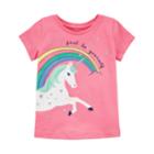 Girls 4-8 Carter's Just Be Yourself Wraparound Unicorn & Rainbow Graphic Tee, Size: 8, Pink